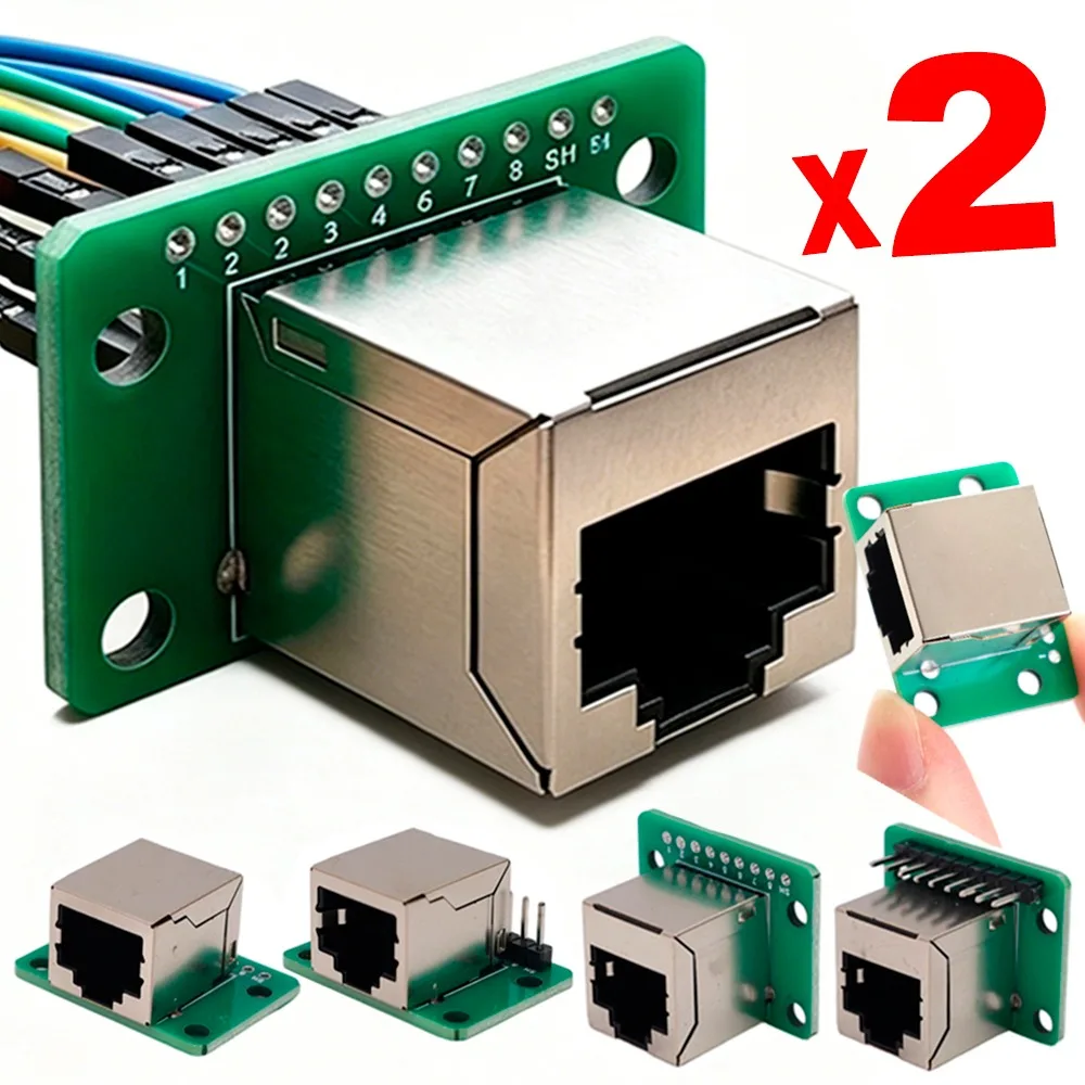 For RJ45 Network Port Adapter Board Modular Ethernet Connector 8-pin Direct Connection Adapter Network Interface Adapter Board