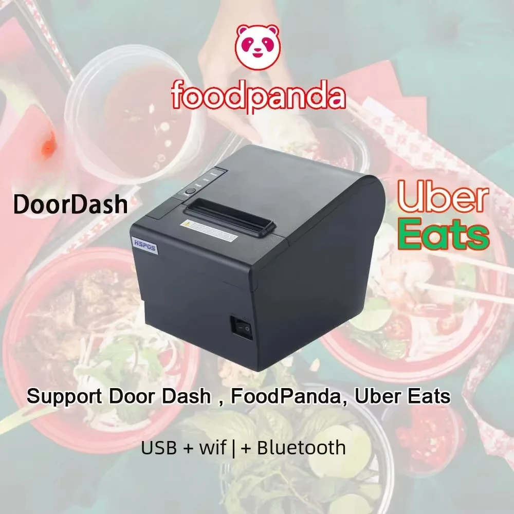 Restaurant'S Tablet UBer Eats Printer Usb Blue Tooth Wifi Receipt Printer GY-CP801X