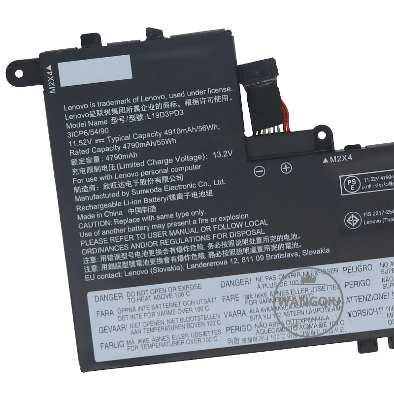 Wangqiu แบตเตอรี่แล็ปท็อปของแท้สำหรับ Lenovo XiaoXin Pro-13 2019 2020 2021 Pro13IML/13S 2019 2020 13ITL L19M3PD3 L19D3PD3