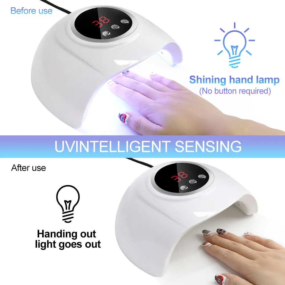Lampada UV professionale a LED per unghie Macchina per asciugare il gel per unghie Uso domestico Luce UV Gel secco Vernice USB Strumenti per asciugatrice per manicure