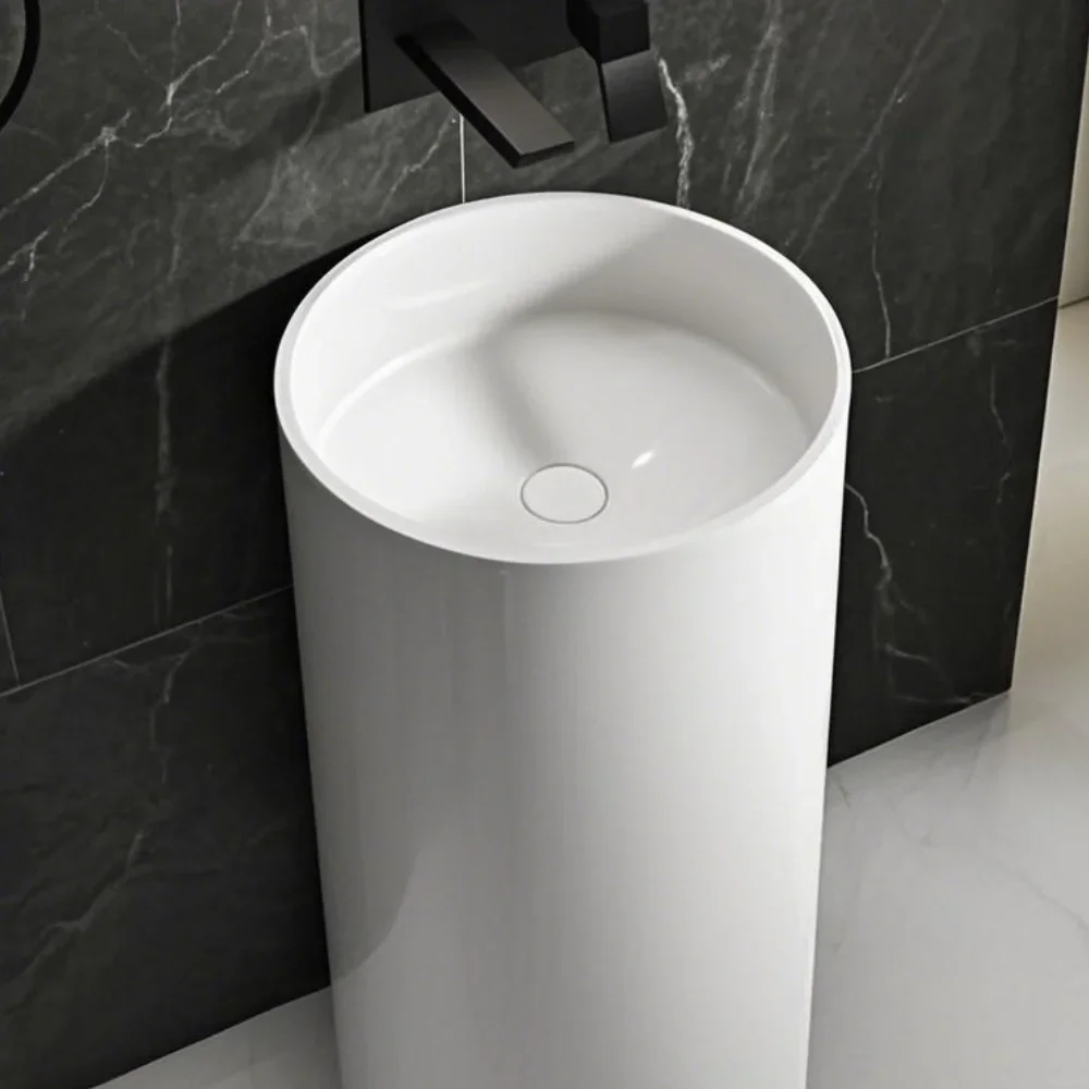 

Modern Solid Surface Customized Color Eco-Friendly Easy Clean Countertop Sink Basin for Hotel Washroom Apartment