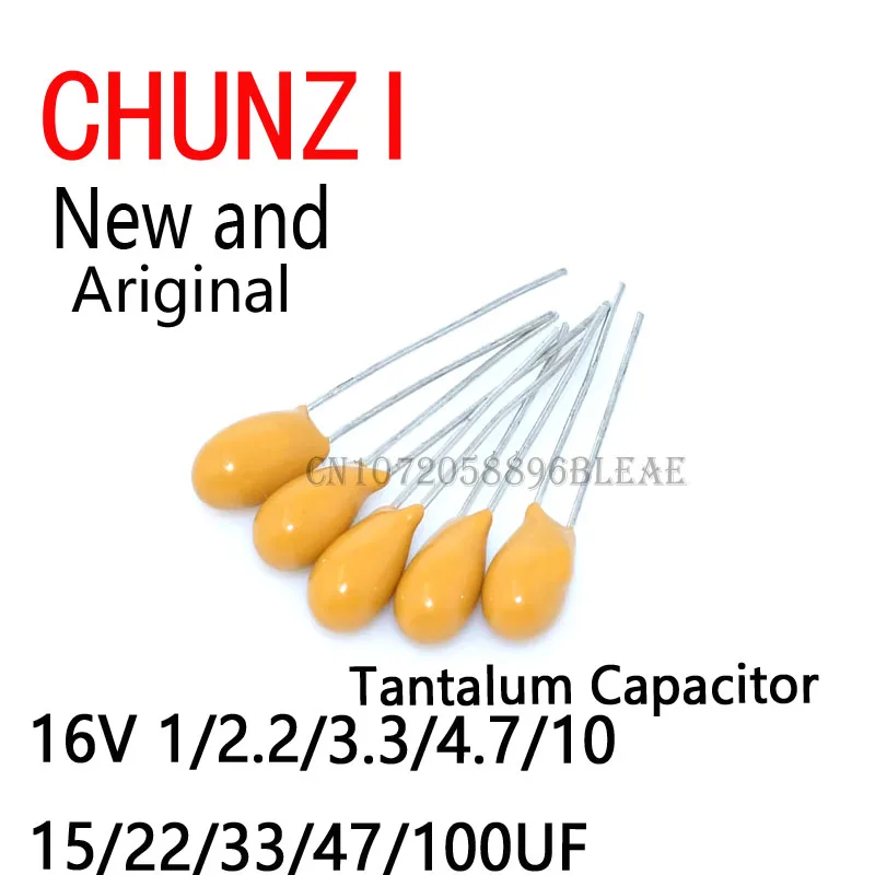 

100 шт. 10 значений * 10 шт. 16 В танталовый конденсатор в ассортименте, коробка в ассортименте 1/2,2/3,3/4,7/10/15/22/33/47/100 мкФ