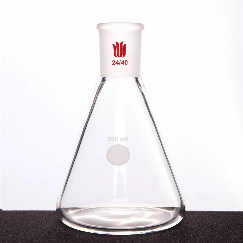 SYNTHWARE Triangular flask, Conical flask, 250mL-2000mL, Heavy wall, High strength, Erlenmeyer flask, Borosilicate glass, F66