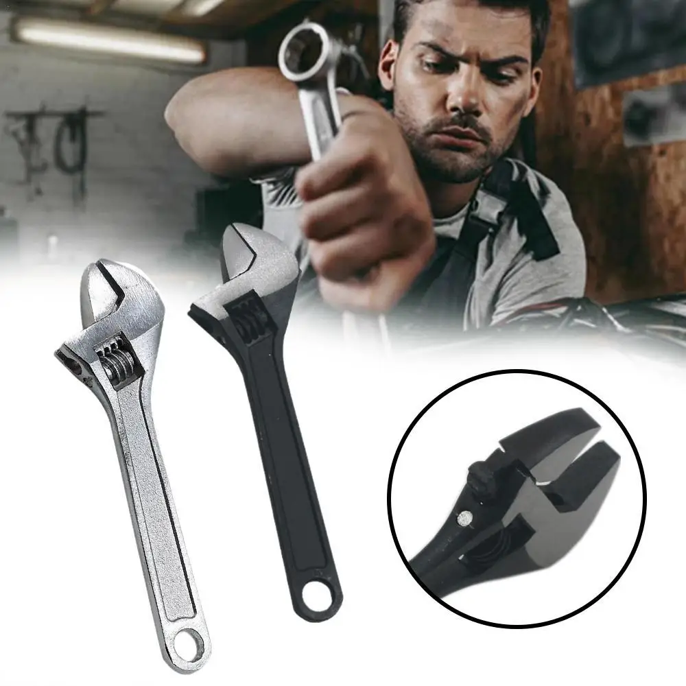 All Steel 4-inch Adjustable Wrench Mini Open End Wrench Tool Adjustable Wrench Mini Nut Key Hand Tool