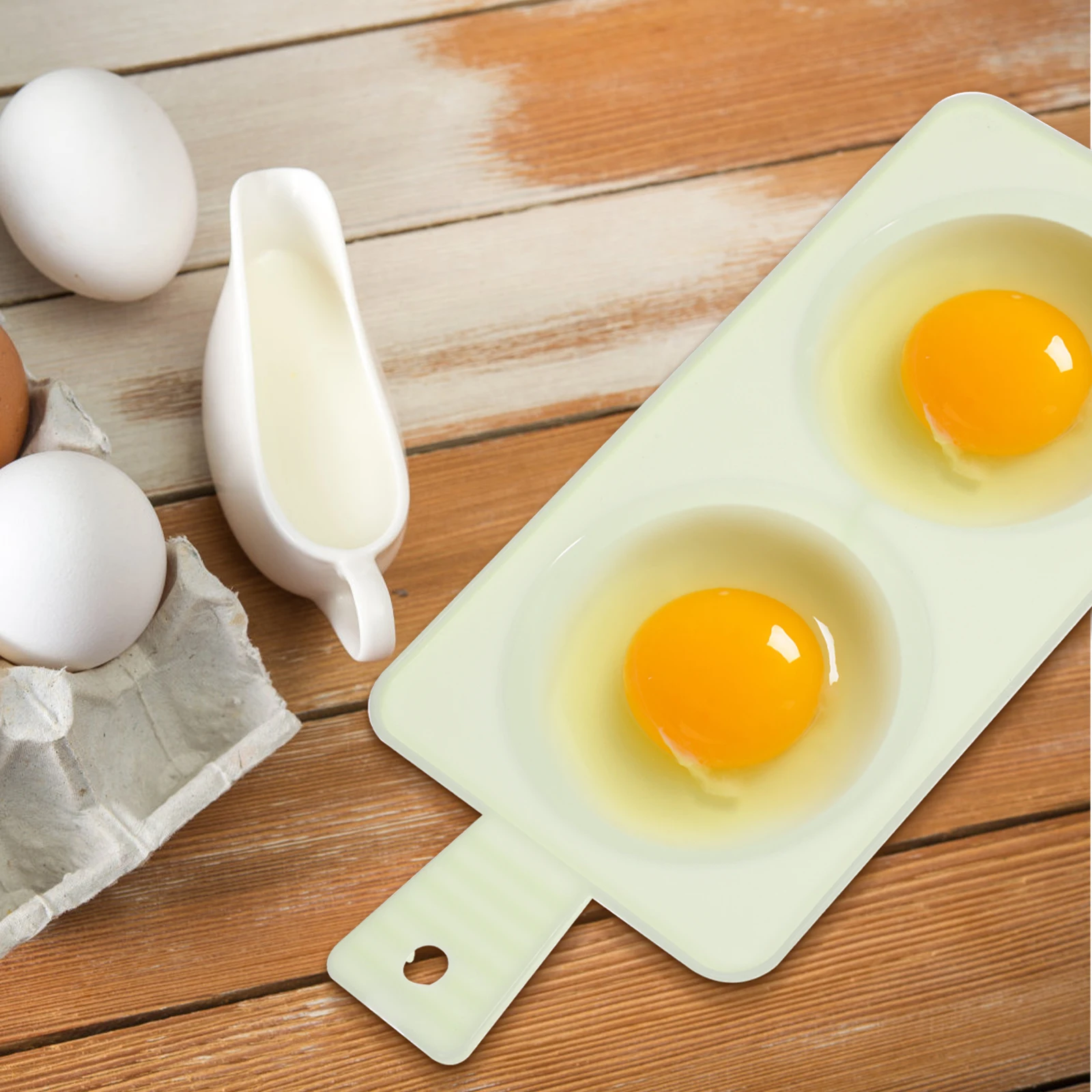 

Egg Boiler Mold Double Covered Steamer Mini Cooker Layer Bowl Microwave Poacher PP Easy Clean Kitchen Bar Accessories