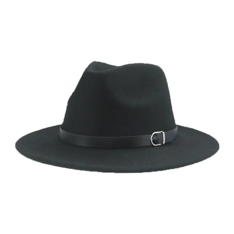 Hats for Women Fedoras Women Winter Hat Belt Felted Accessories Hat Men Wedding Decorate Women's Hat 2022 New Sombreros De Mujer