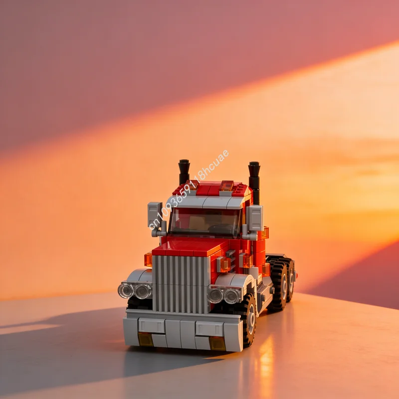 

431 деталь MOC: Полумодульный конструктор «Городской грузовик» (Модель «Городские чемпионы»), развивающая игрушка, идеальный подарок на Рождество для детей