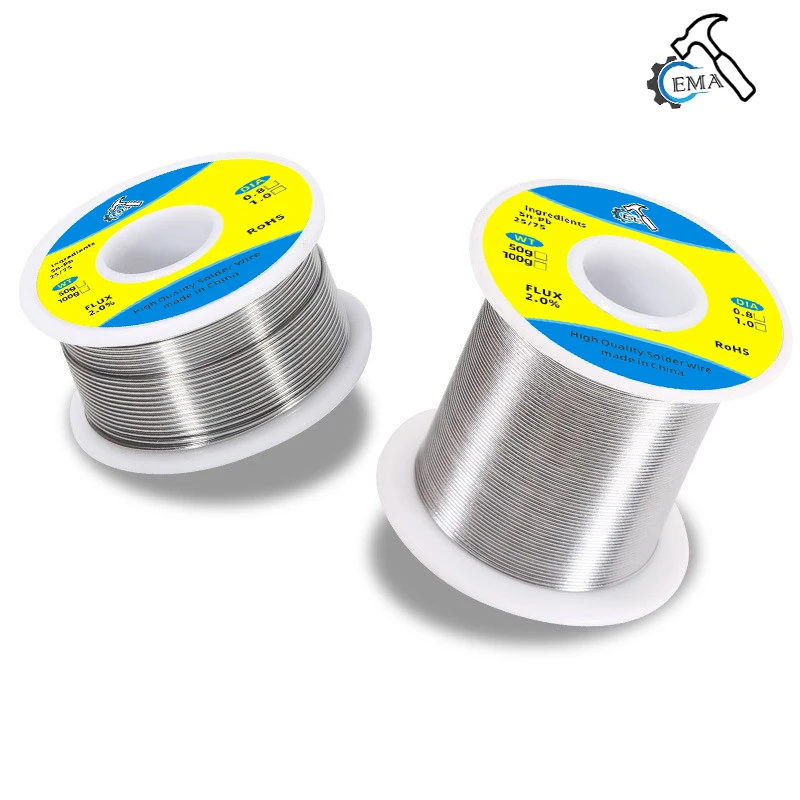 0.8mm 1.0mm 20g 50g 100g 200g 500g Soldering Tin Wire Tin Melt Rosin Core Solder Soldering Wire Roll No-clean FLUX 2.0%