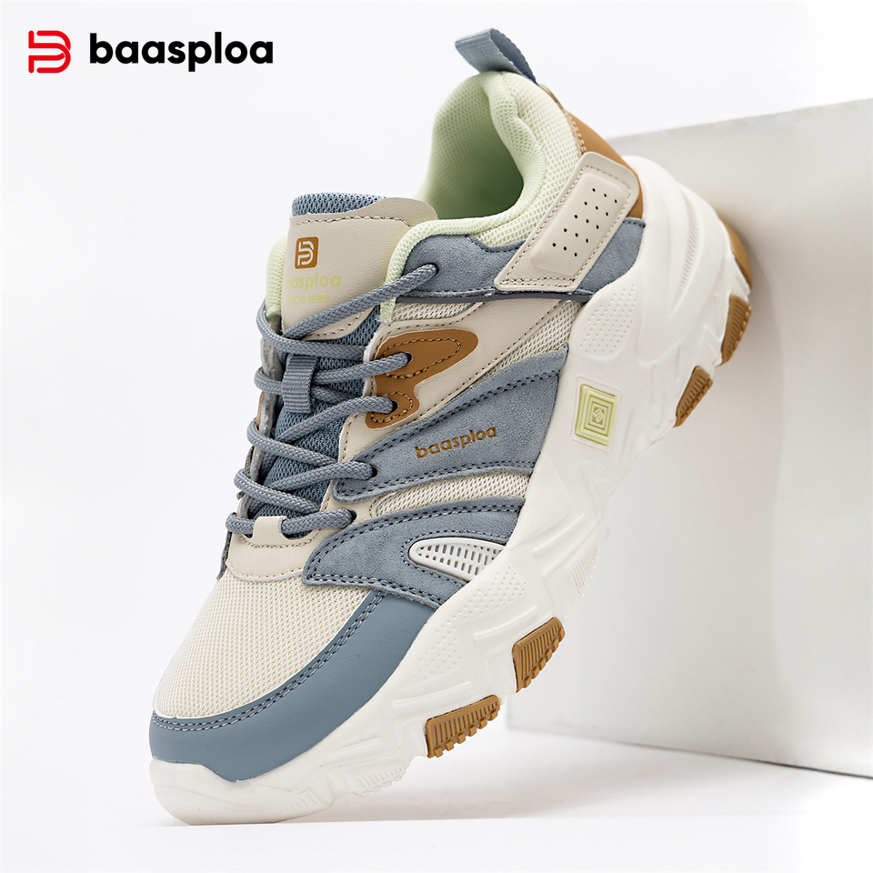  Baasploa Women Sneakers Mesh Breathable for Women Casual Walking Shoes Breathable Comfort Sport Shoes Non-Slip Outdoor Tennis 