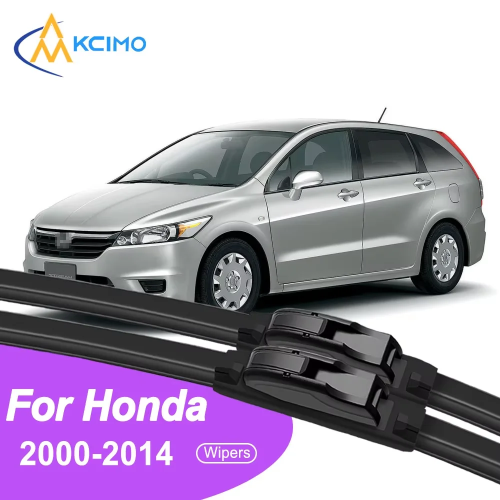 

For Honda Stream RN1/2/3/4/5/6/7/8/9 Front Windshield Wiper Blades 2pcs Quiet Rain Windscreen Window Accessories