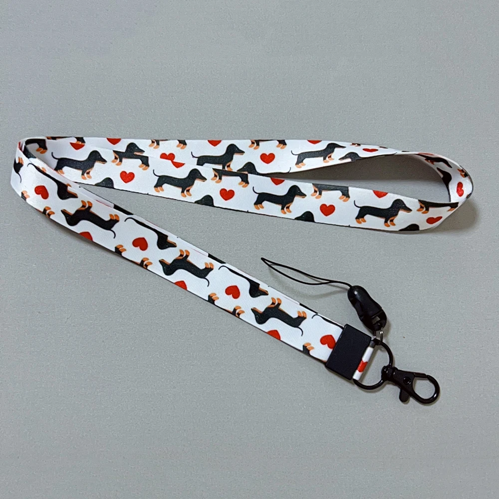 Dachshund Dog Men’s Lanyard Dog Print ID Badge Holder Lanyard for Keys Chain Cool for Boys