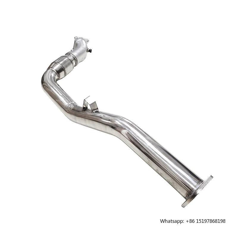 أنبوب سفلي مع محول حفاز لـ SUBA*RU IMPREZ@ WRX STI 2008-14 EJ20 EJ25 3 "أنبوب سفلي توربو HIGHFLOW CAT