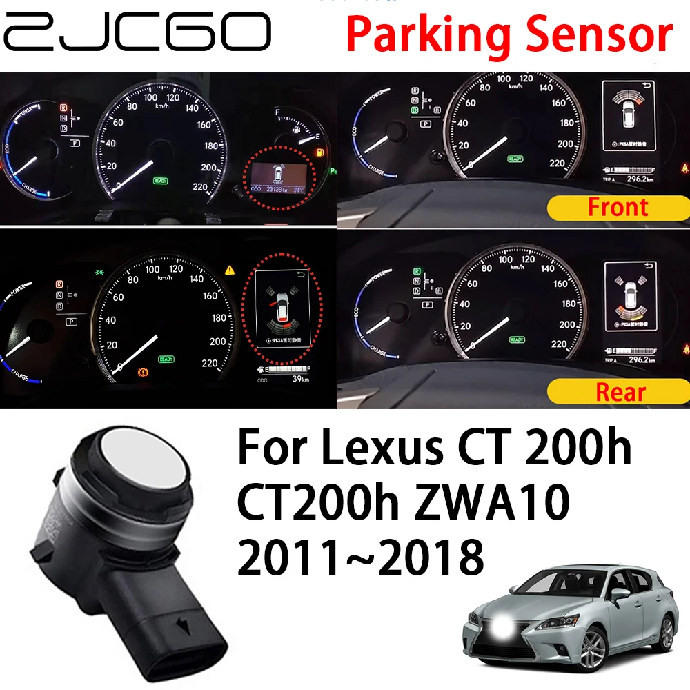 

ZJCGO Car Front Rear Reverse Parking Sensor Assistance Backup Radar Buzzer for Lexus CT 200h CT200h ZWA10 2011~2018