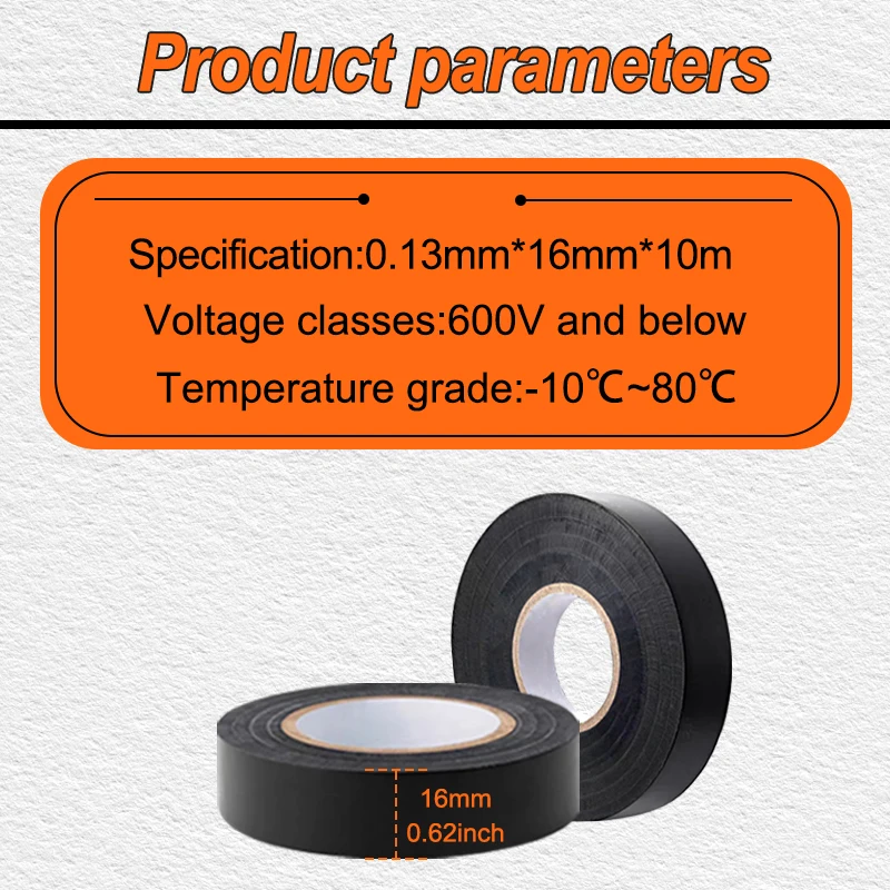 Nastro elettrico nero: sigillante adesivo isolante resistente alle alte temperature, adatto per uso in officina e tempo esterno