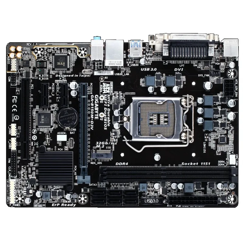 NEW Gigabyte B150M D3V Desktop GA-B150M-D3V DDR4 Motherboard B150M B150 Socket LGA 1151 USB3.0  Motherboard