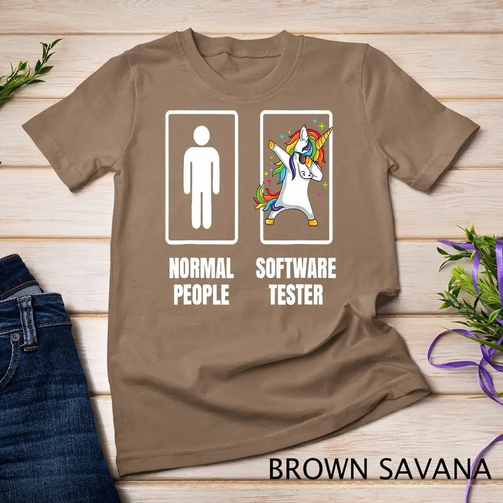 Dabbing Unicorn Software Tester Information Technology Geek Unisex T-shirt