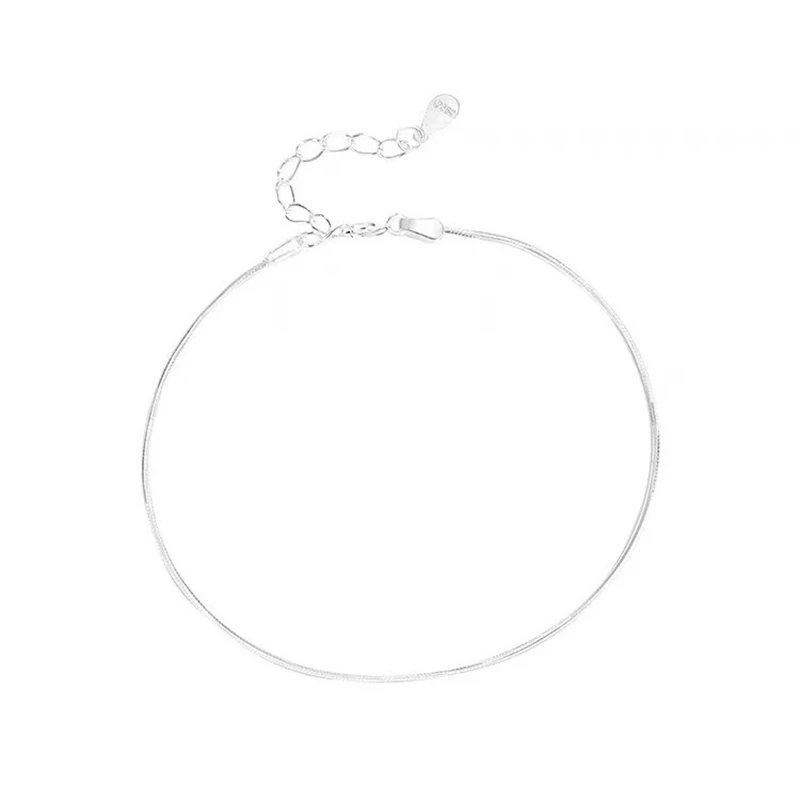 Real 925 Sterling Silver Thin Snake Bone Chain Bracelet For Women Classic Fine Jewelry Minimalist Accessories view 5