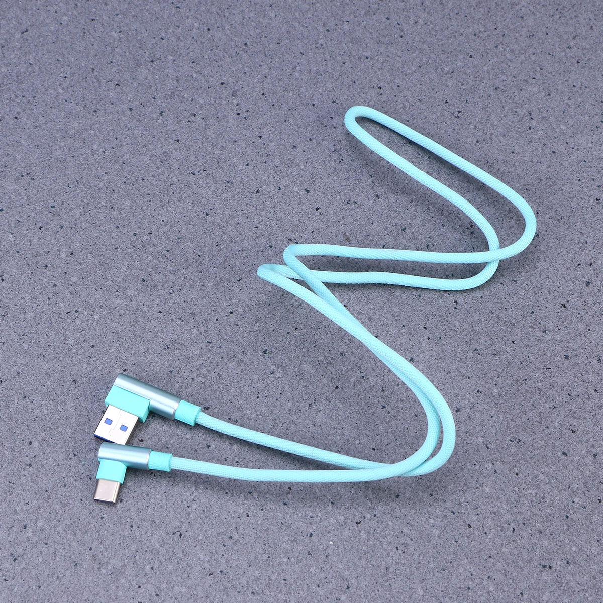 

Type-C Data Cable 1M Right Angle Nylon Braided Fast Charging Usb C Cable For Green