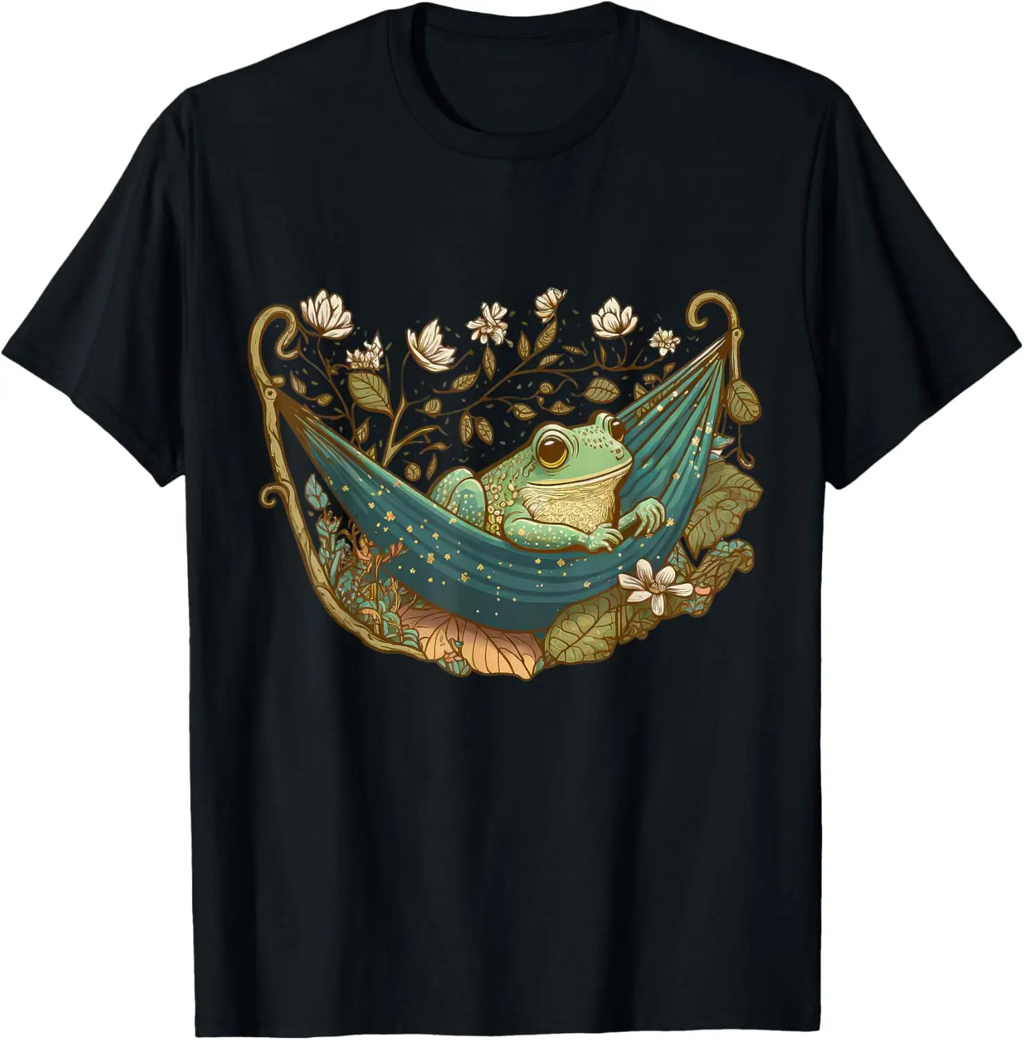 

Cute Cottagecore Floral Frog Aesthetic Girls Women Graphic T-Shirt