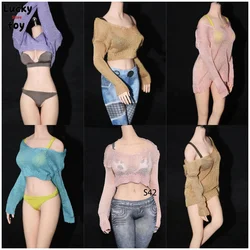 1/6 Scale Customized Long/ Short Ultrathin Perspective Sweater Jeans Clothes Model Fit 12'' Action Figure Tbl Phicen Body Dolls