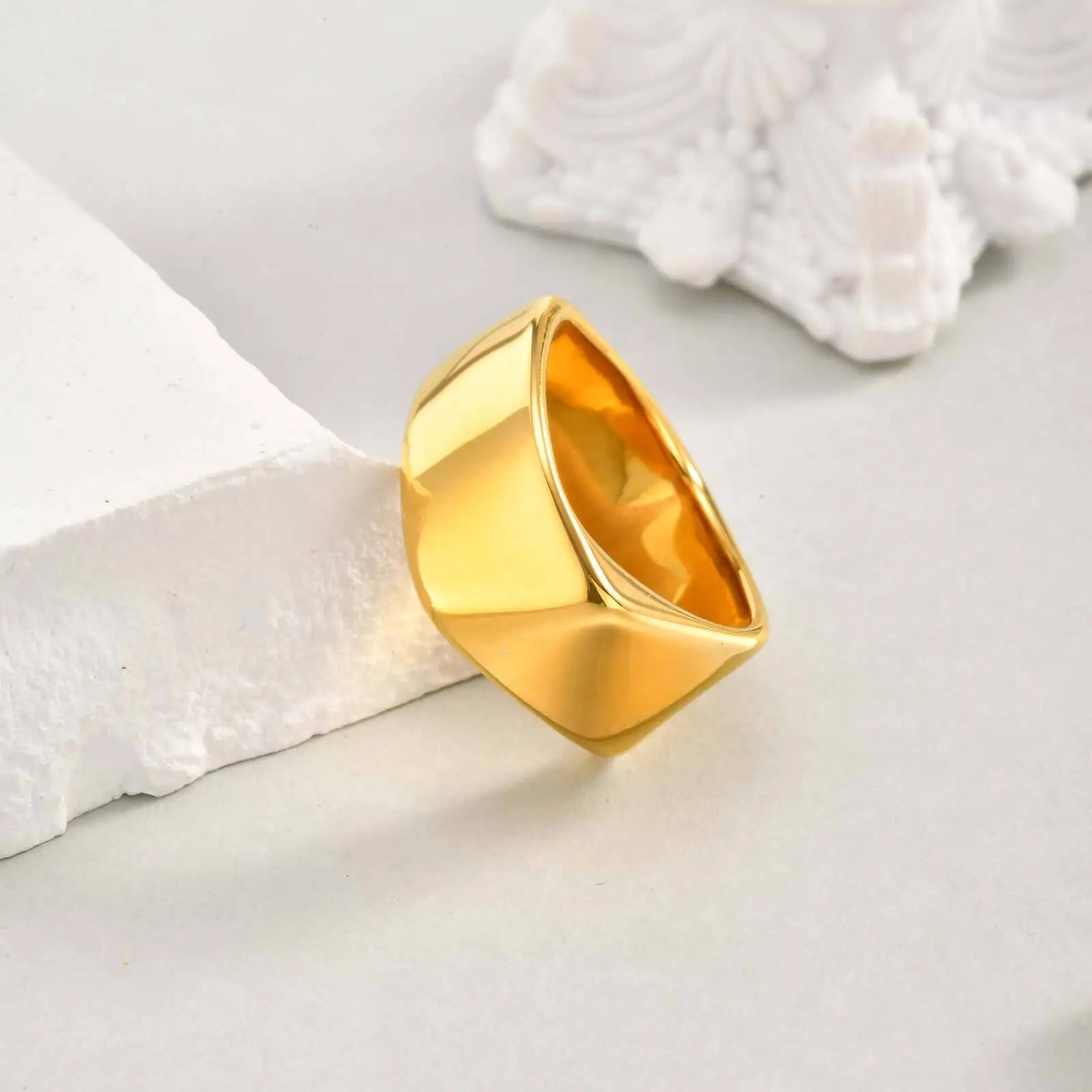 خاتم دائري من الفولاذ المقاوم للصدأ ، خاتم بتصميم أشعة الشمس المشرقة ، مجوهرات حساسة هدية للنساء/الفتيات #4