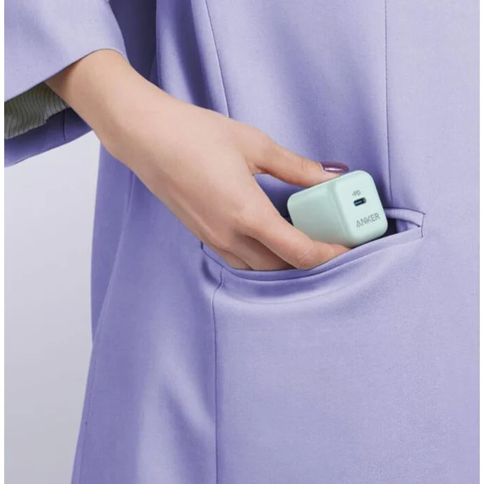 محول شاحن سريع قابل للطي من أنكر، ماك بوك اير، ايفون 14، 13، 12، والمزيد، 20 وات، 312