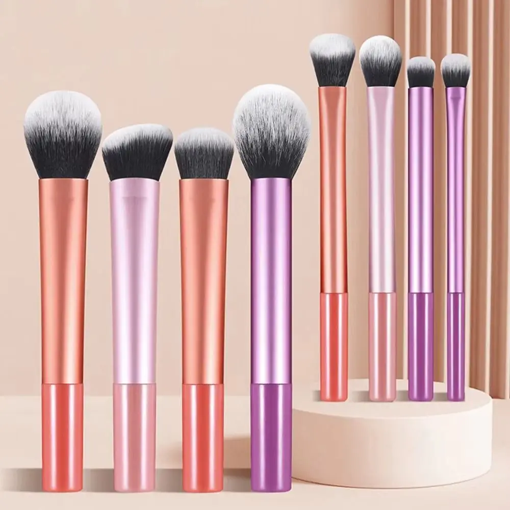 7-delige mode zachte make-upborstelset synthetisch haar gemakkelijk schoon te maken blush borstel make-up tools