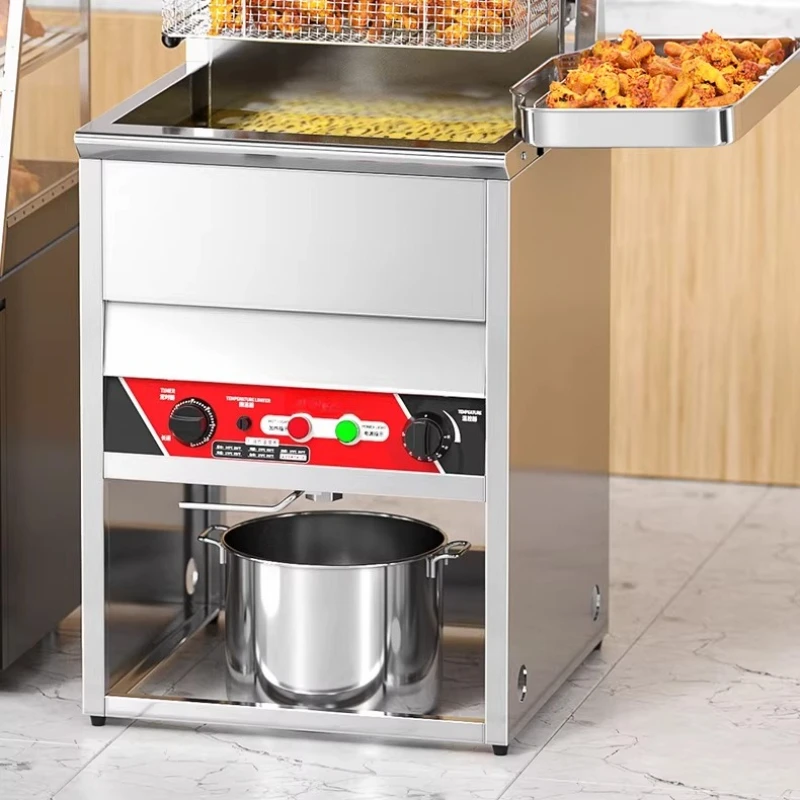 Commercial Electric Large Capacity Vertical Fryer Double Cylinder Constant Temperature Fritters Machine