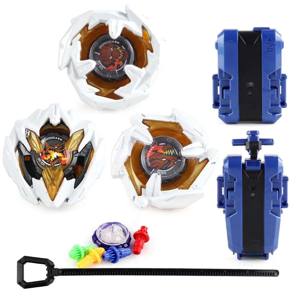 BX168-A34 화이트 UX-00 시리즈 스피닝 탑 세트 런처 포함 장난감 선물