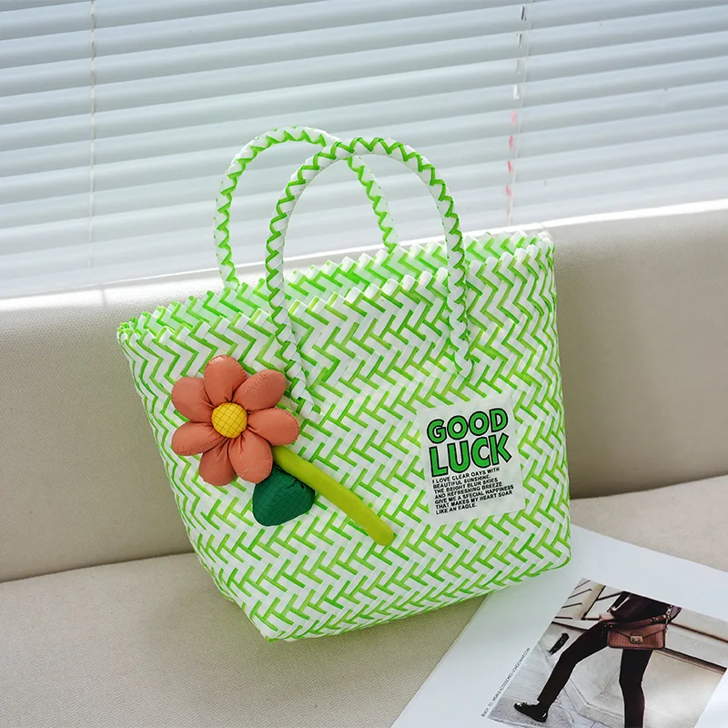 Street-style Knitted Bags, Women's Handbags, Tote Bags, Cartoon-themed DIY Knitted Bags