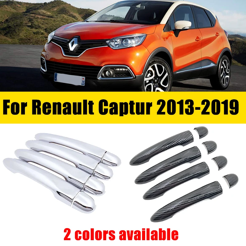 Door Handle Cover Trim Chrome For Renault Captur Samsung QM3 2013-2019 2014 ABS Chrome Anti-scratch Luxurious Car Accessories