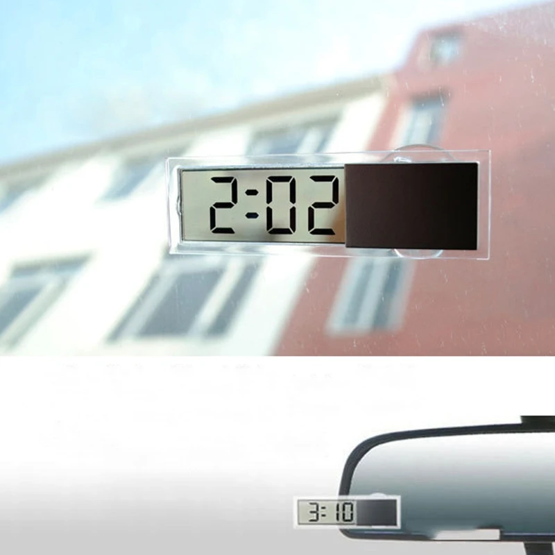 Car Auto LCD Digital Clock / Thermometer Temperature Meter