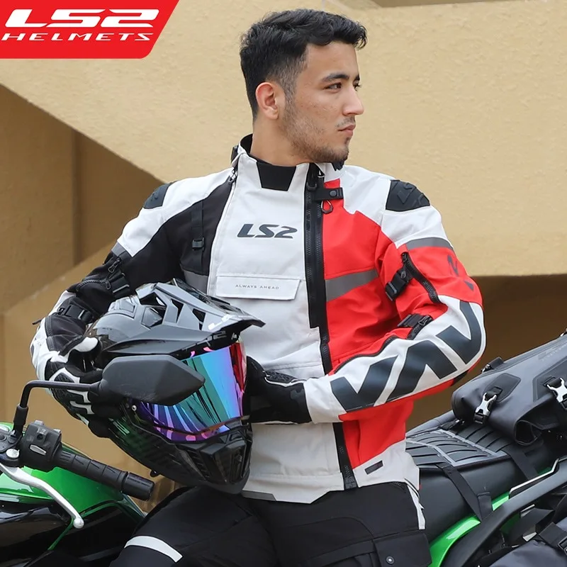

LS2 MJ166 MP166 Мотоциклетный зимний раллийный костюм 4-сезонный мотоциклетный дорожный локомотив с защитой от падения, теплый непромокаемый гоночный костюм