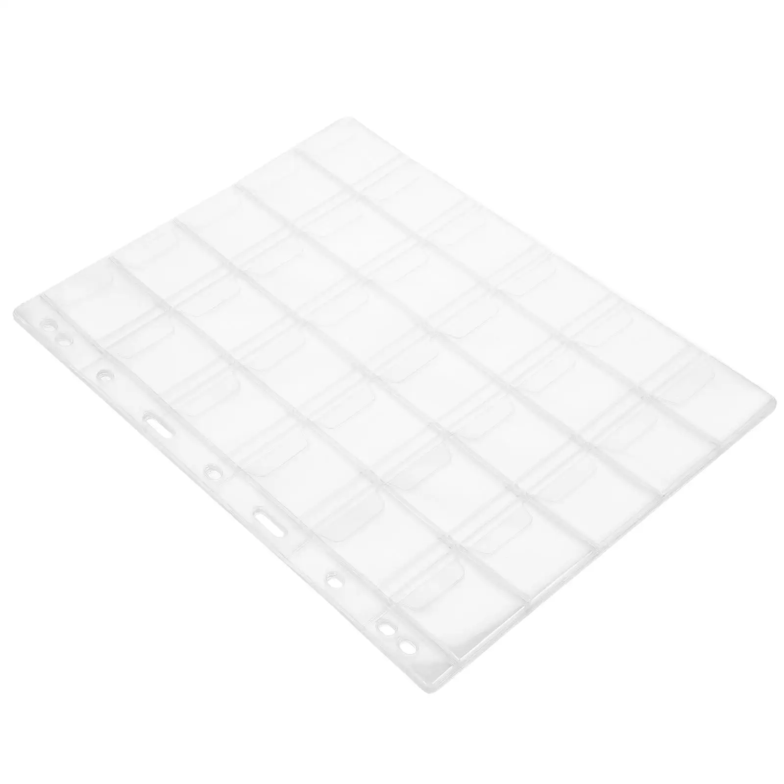 10 Sheets Coin Collection Page PVC Album 9 Holes 30 Grids Design Binder Sleeves Protector Storage Pages for Coins Currency