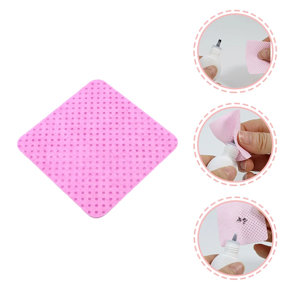 400 pièces dissolvant de cils essuyage des ongles tampons de coton colle vernis Gel lingettes rose nettoyage voyage