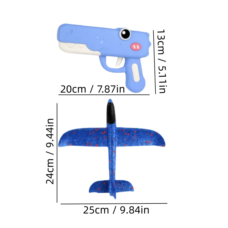 Dumb Dinosaur Ejection foam Aircraft Toy Gun One click Launch Three colors of indoor and outdoor aircraft guns can be selected