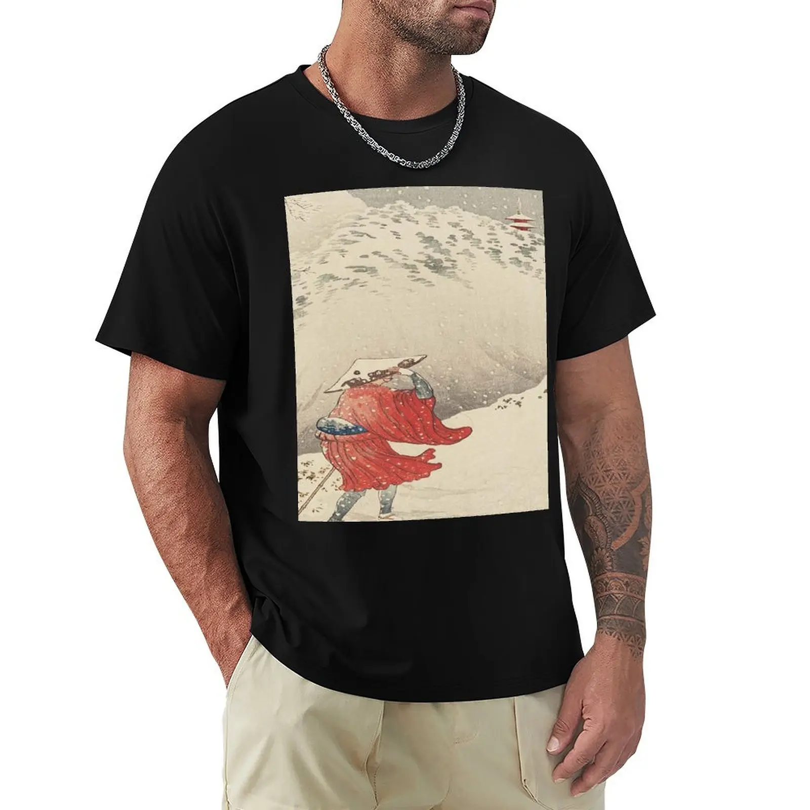 

Japanese Twilight Snow T-Shirt essential t shirt affliction shirts quick-drying men t shirt