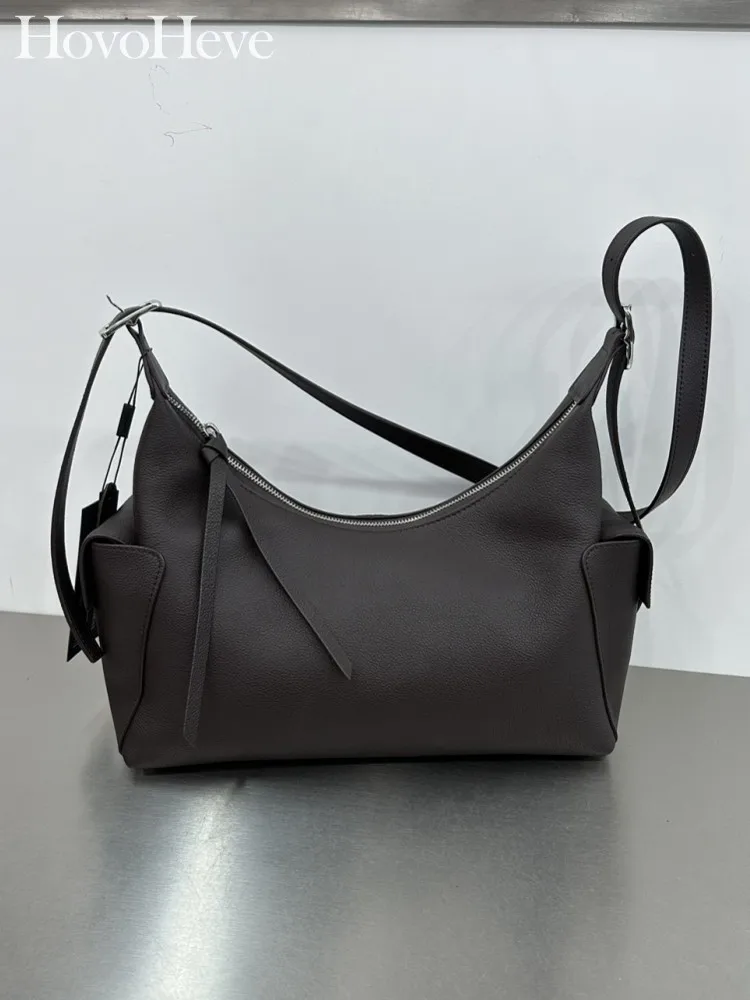 

Новая женская модная сумка в форме полумесяца на молнии из воловьей кожи, сумка через плечо под мышками, сумка на одно плечо, повседневная женская универсальная сумка