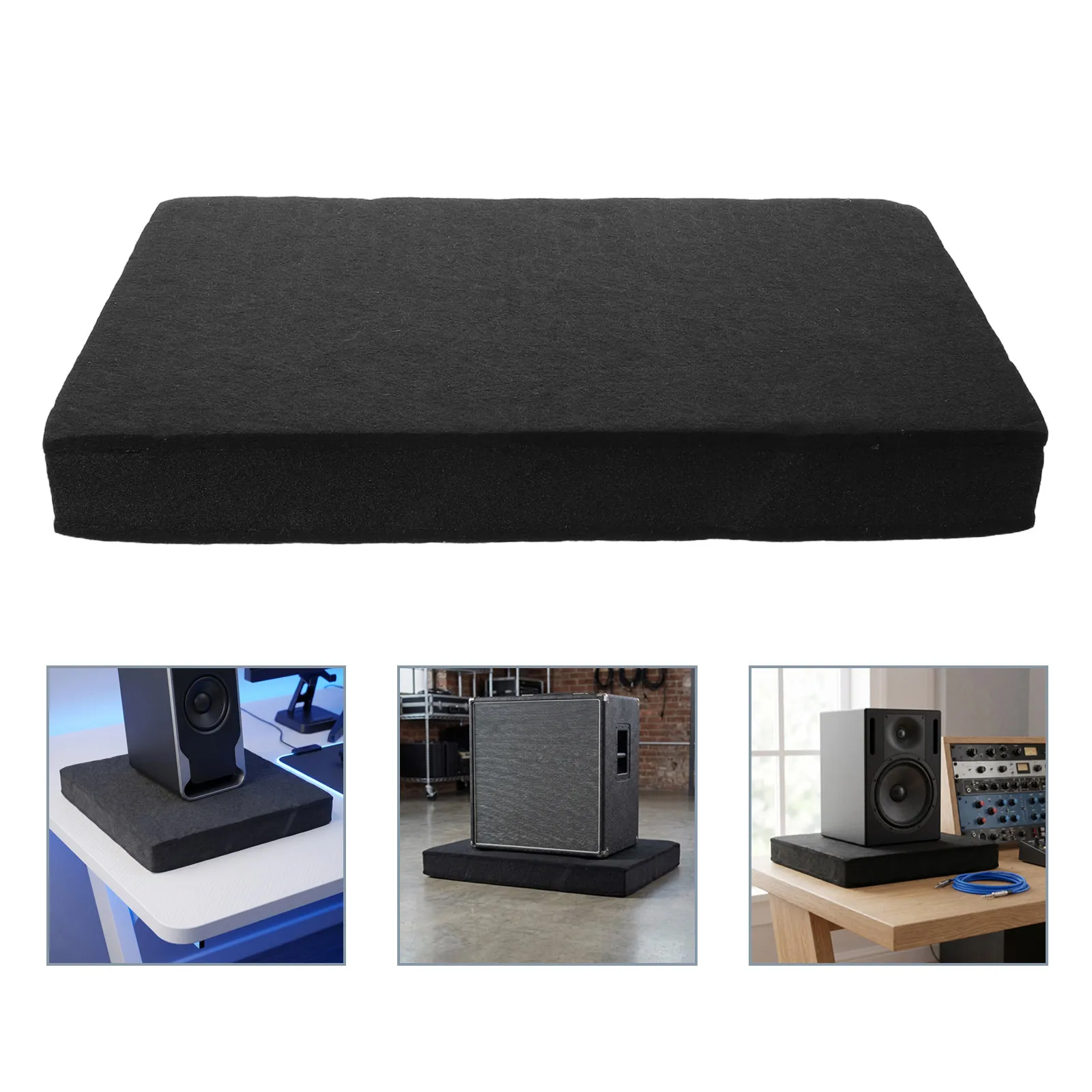 40x30cm Subwoofer Isolation Pad Sound Dampening Platform Anti Vibration Acoustic Mat for Studio Speaker Noise