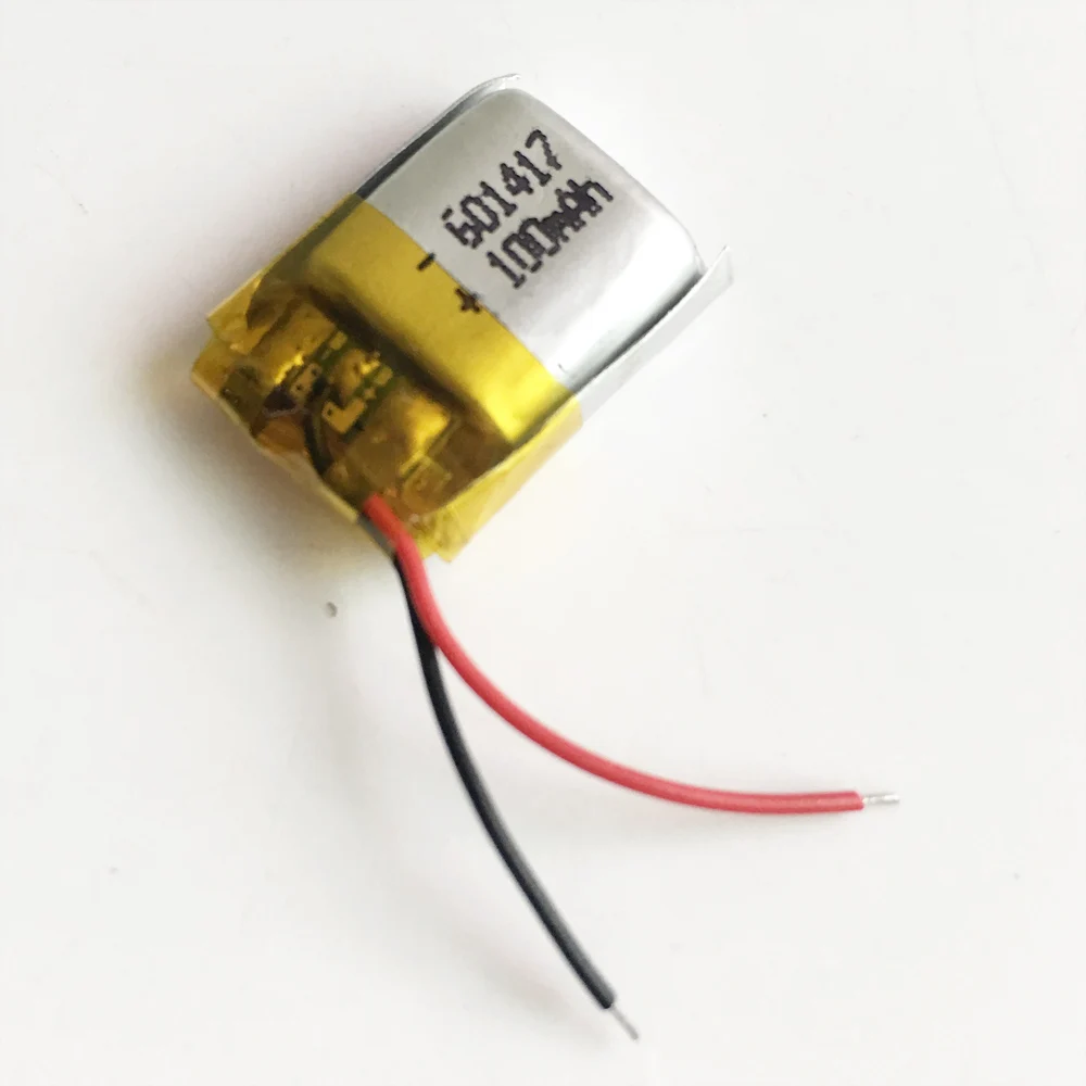 ロット 5 個 3.7V 100mAh リポ充電式バッテリー 601417 Mp3 ビデオペン Bluetooth レコーダーヘッドセットヘッドフォンスマートウォッチ