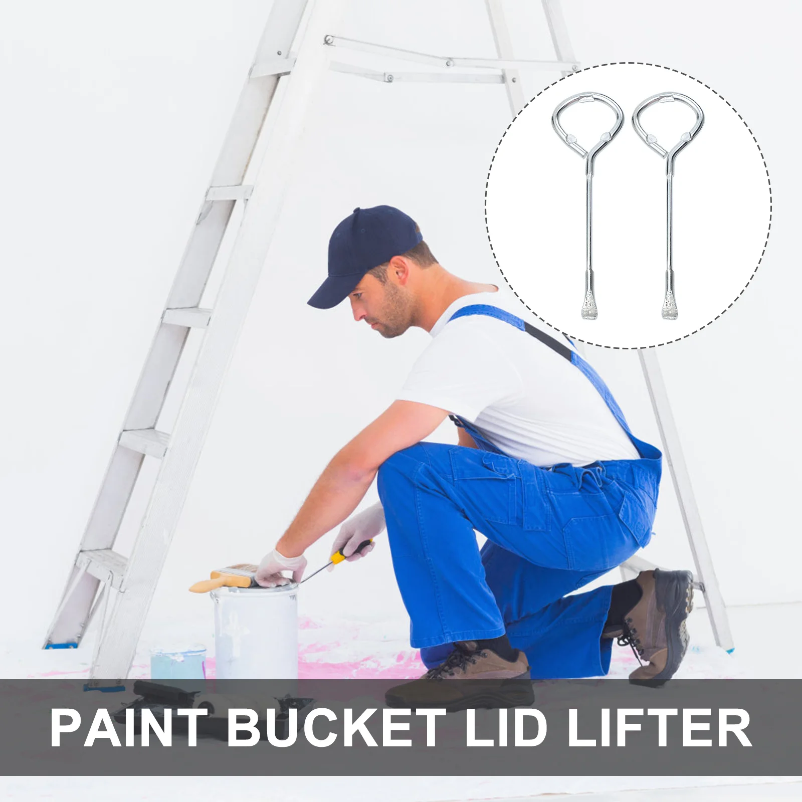 

2pcs Can Opener for Paint Bucket 5L Lid Lifter Metal Tool Manual Handheld Durable Easy Opens Cans Tin Small Lightweight