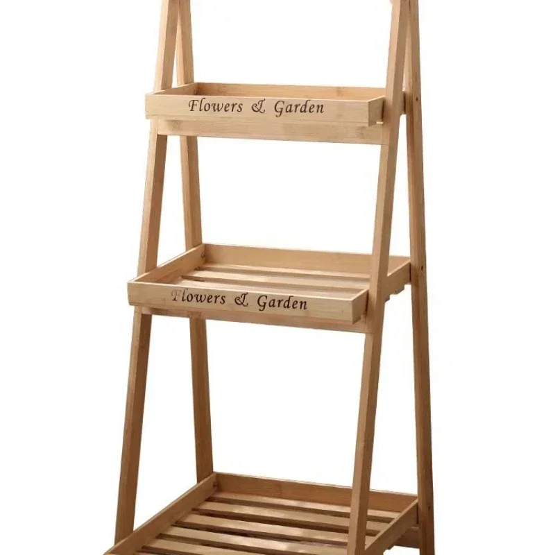 

Retro multi-layer floor-to-ceiling flower stand succulent flower pot plant storage shelf living room balcony folding decorative