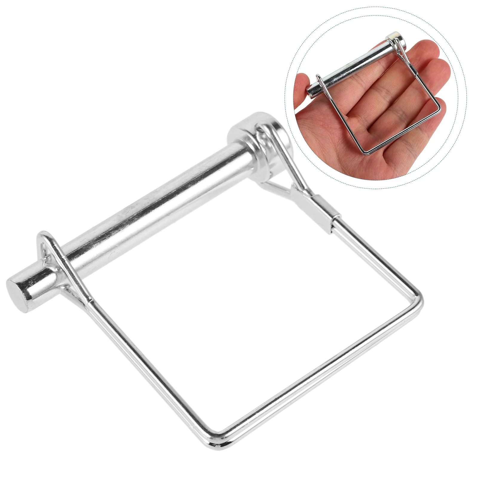 

10Pcs Trailer Hitch Pin Spring Steel Locking Pin Rv Square Shape Easy Installation Stability Positioning Safety