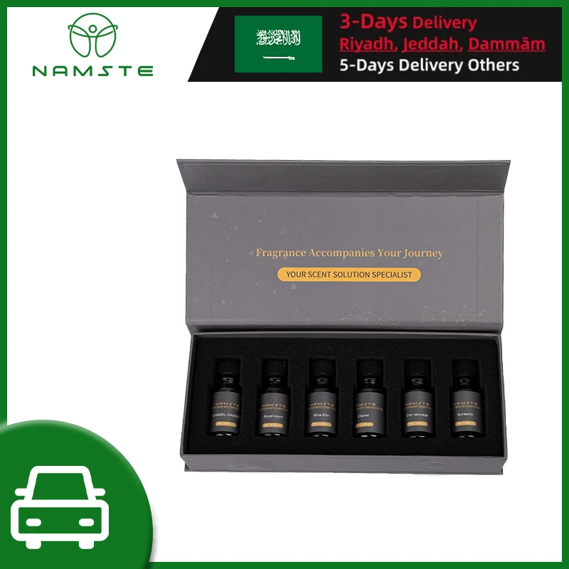 NAMSTE 10ML Car Air Freshener Six Pieces New Air Fresheners Car Diffuser Flavoring for Home Essential Oils Perfume Humidifier
