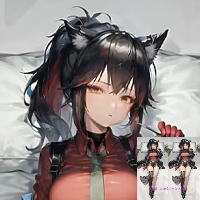 

Anime Texas Fox Ears Dakimakura Pillow Case Otaku Waifu Bedding Hugging Body Throw 2-sided Print Pillow Cover