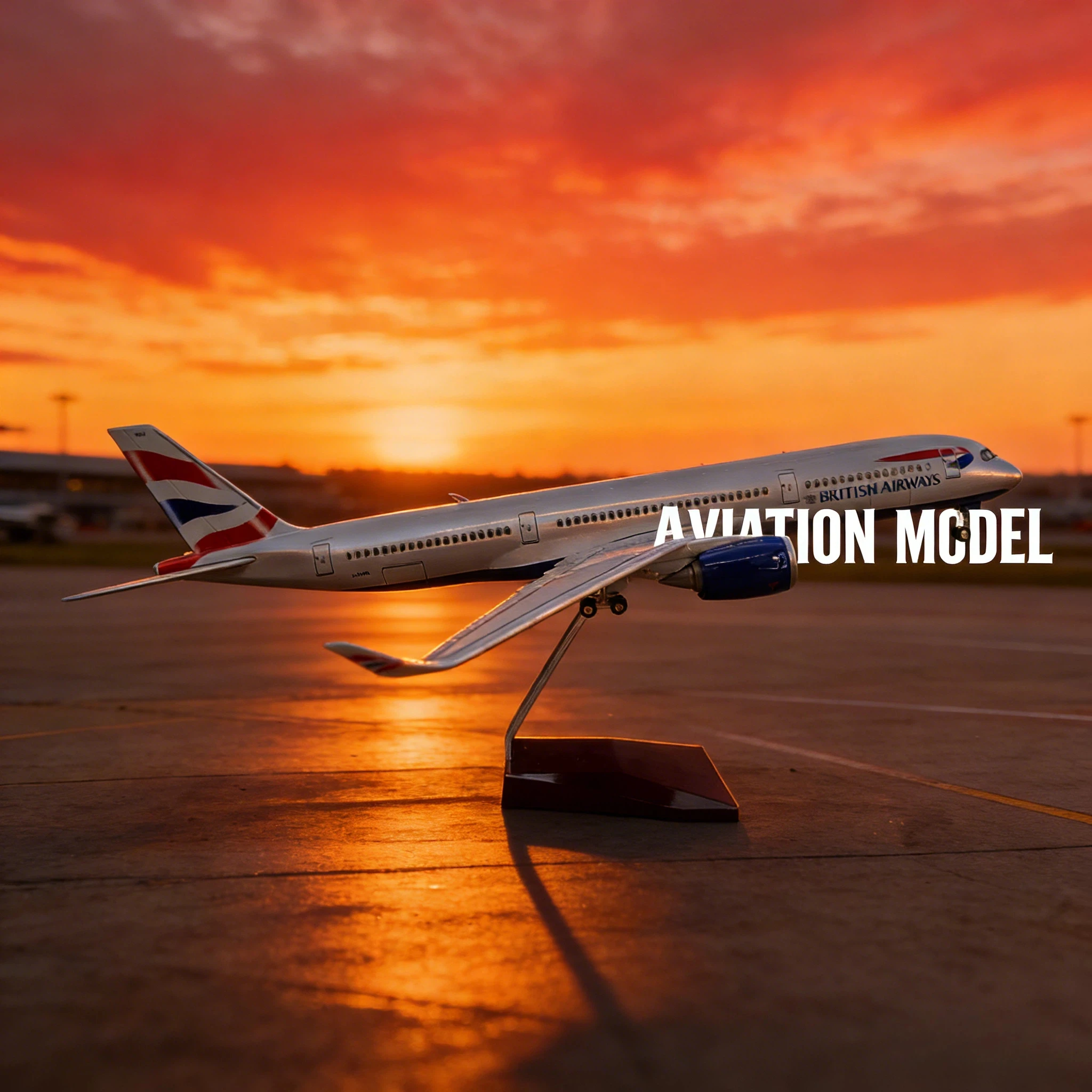 

Модель самолета British Airways Airbus A350 со светодиодной подсветкой и подвижными колесами, статическая модель для демонстрации, подарок для авиационных энтузиастов и коллекционеров