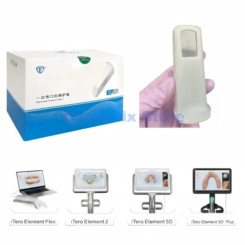 

Одноразовые защитные чехлы для интраоральных сканеров, совместимые с ITero Gen1/2/3, 25 шт./упаковка, защитные колпачки для наконечников сканера