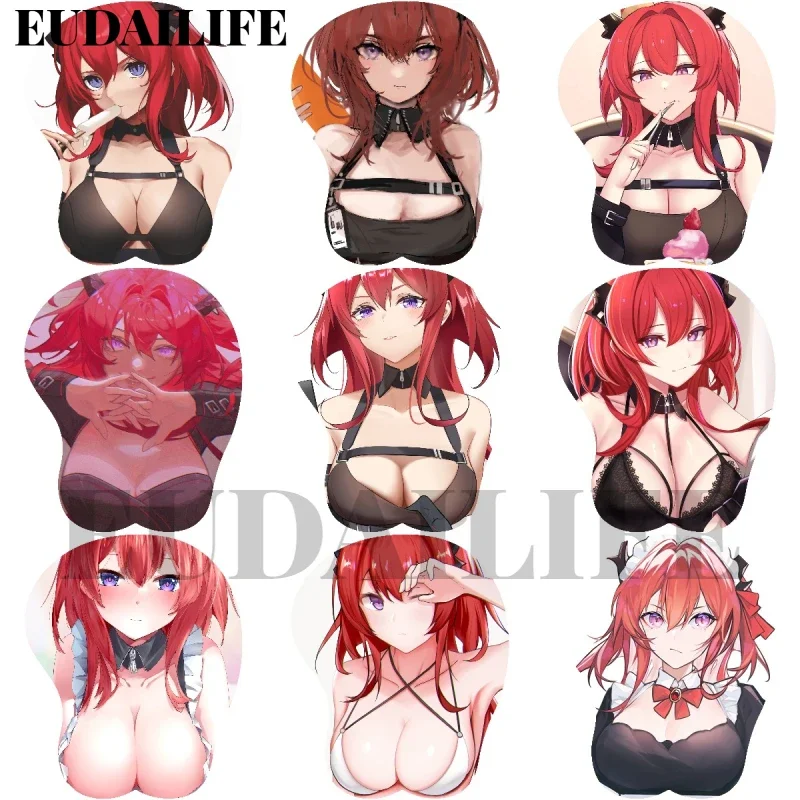 

Arknights Surtr 3D коврик для мыши подставка для рук и запястья коврик для мыши силиконовый Oppai мягкий коврик для мыши офисная работа отаку подарок