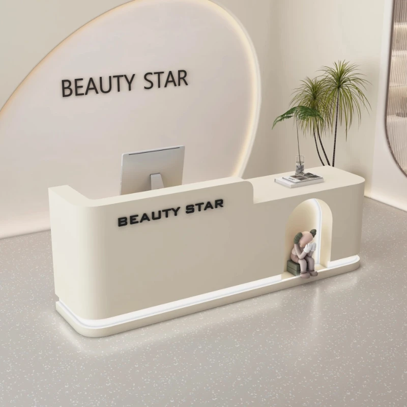 

Cream Arch Beauty Salon Reception Desks Grand Texture Reception Desks Online Celebrity Nice Office Furniture Военное Дело