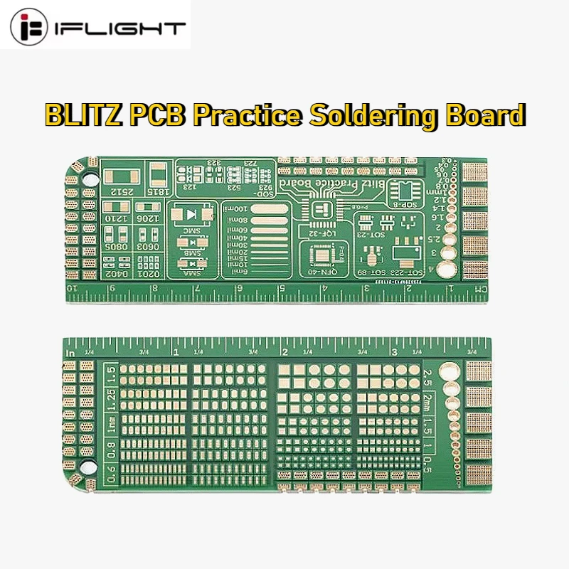 IFlight 100x40mm BLITZ PCB Practice Soldering Board for FPV Beginner New Pilots Improving Soldering Level DIY Tool